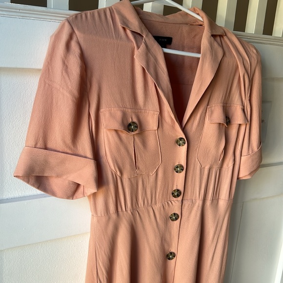 J.Crew Reimagined Dress, Button Dress, Women’s Size 4 Dress, Pink Peach J.Crew - Picture 5 of 12